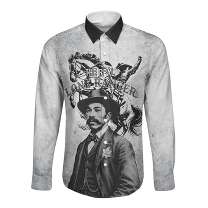 Black Cowboys - The Real Lone Ranger Reeves Long Sleeve Button Shirt