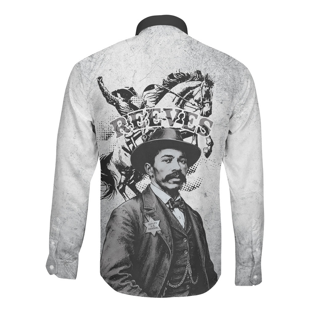 Black Cowboys - The Real Lone Ranger Reeves Long Sleeve Button Shirt