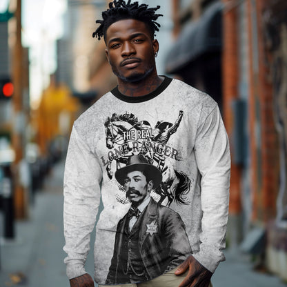 Black Cowboys - The Real Lone Ranger Reeves Long Sleeve Shirt