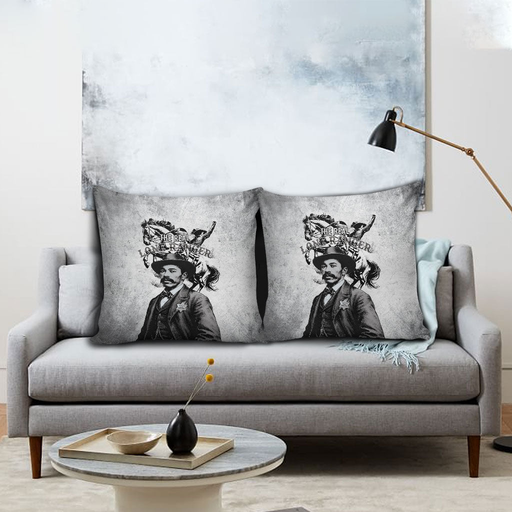 Black Cowboys - The Real Lone Ranger Reeves Pillow Cover