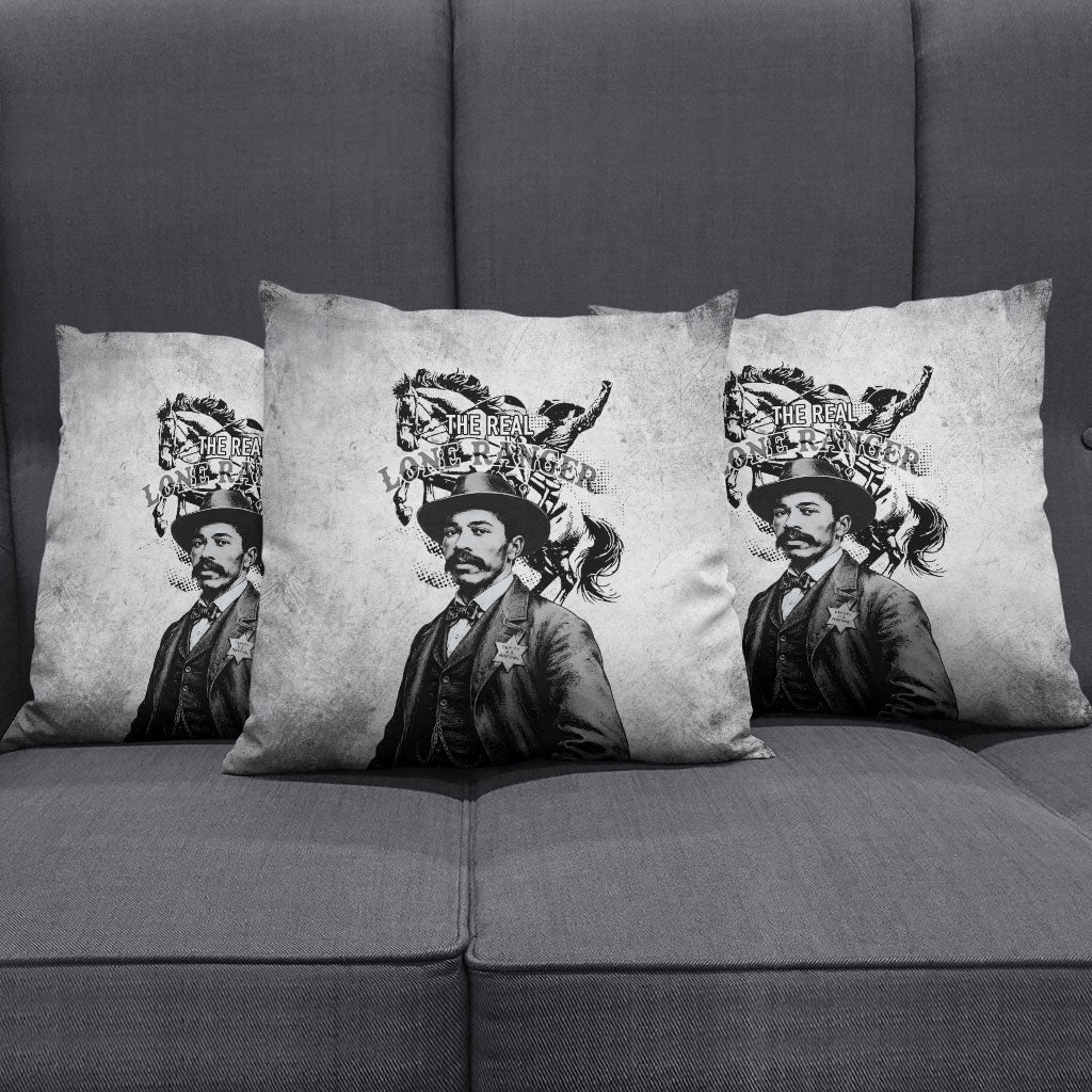 Black Cowboys - The Real Lone Ranger Reeves Pillow Cover