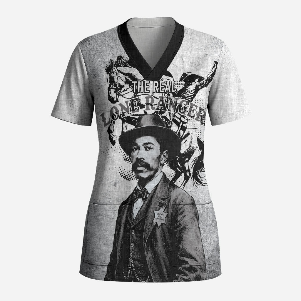 Black Cowboys - The Real Lone Ranger Reeves Scrub Top