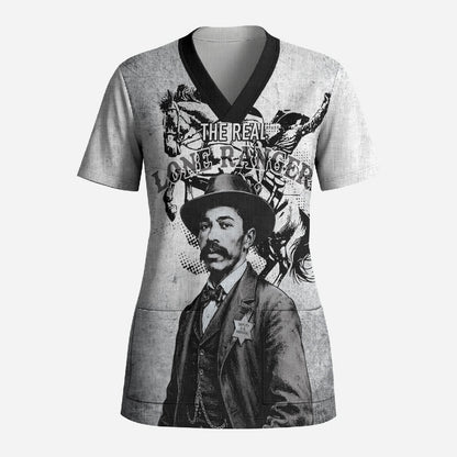 Black Cowboys - The Real Lone Ranger Reeves Scrub Top