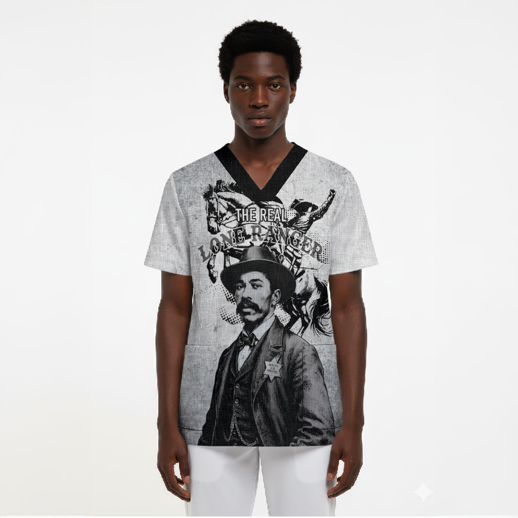 Black Cowboys - The Real Lone Ranger Reeves Scrub Top