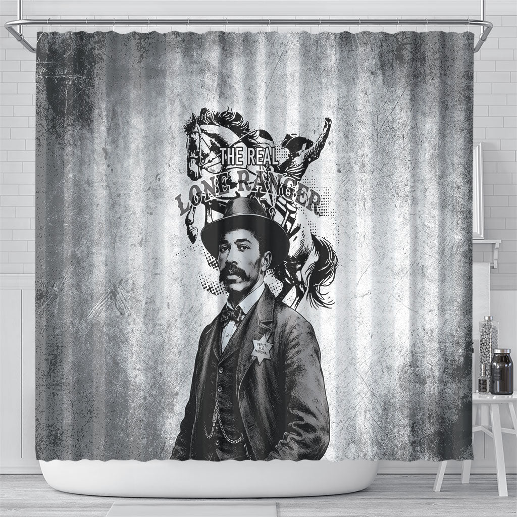 Black Cowboys - The Real Lone Ranger Reeves Shower Curtain