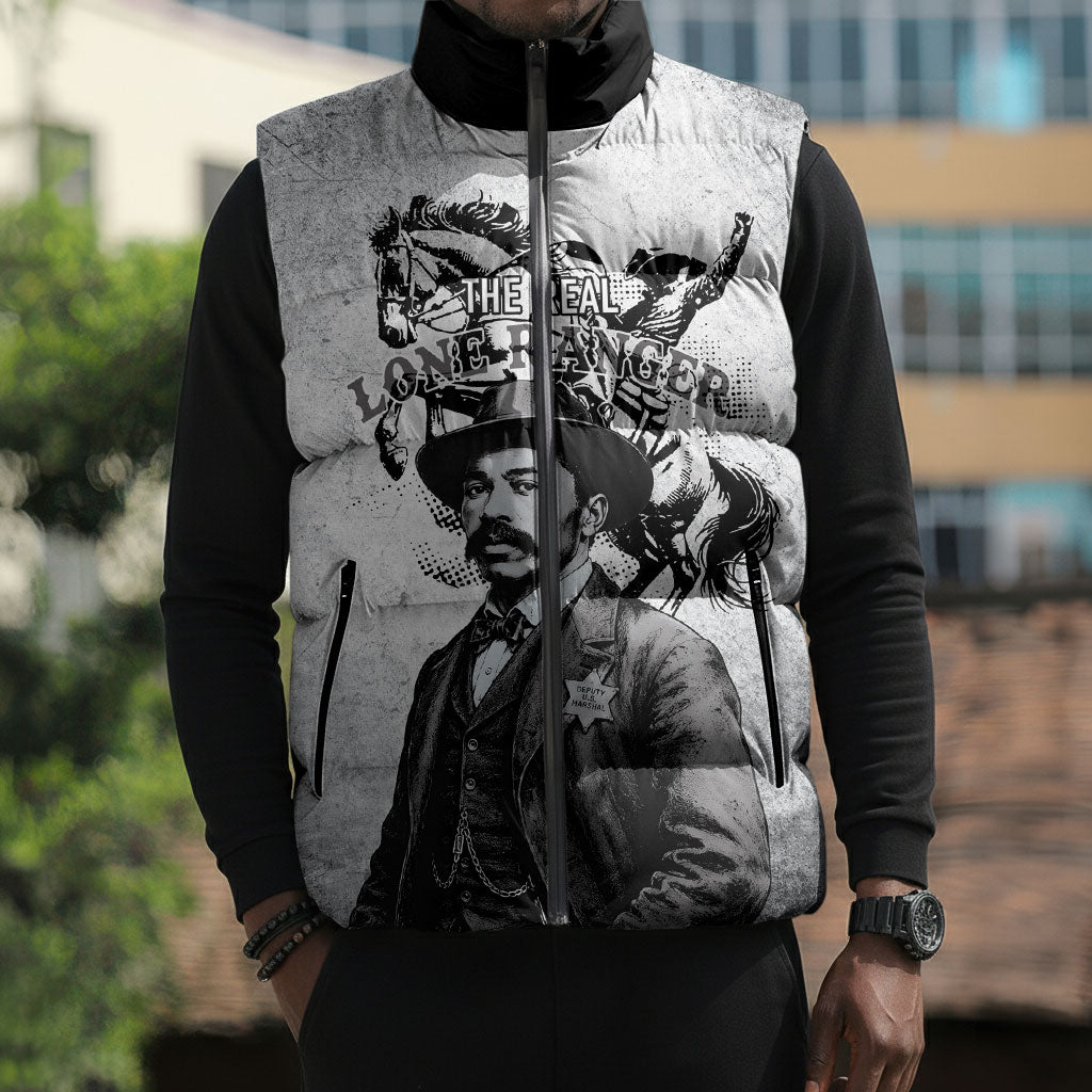 Black Cowboys - The Real Lone Ranger Reeves Sleeveless Puffer Jacket