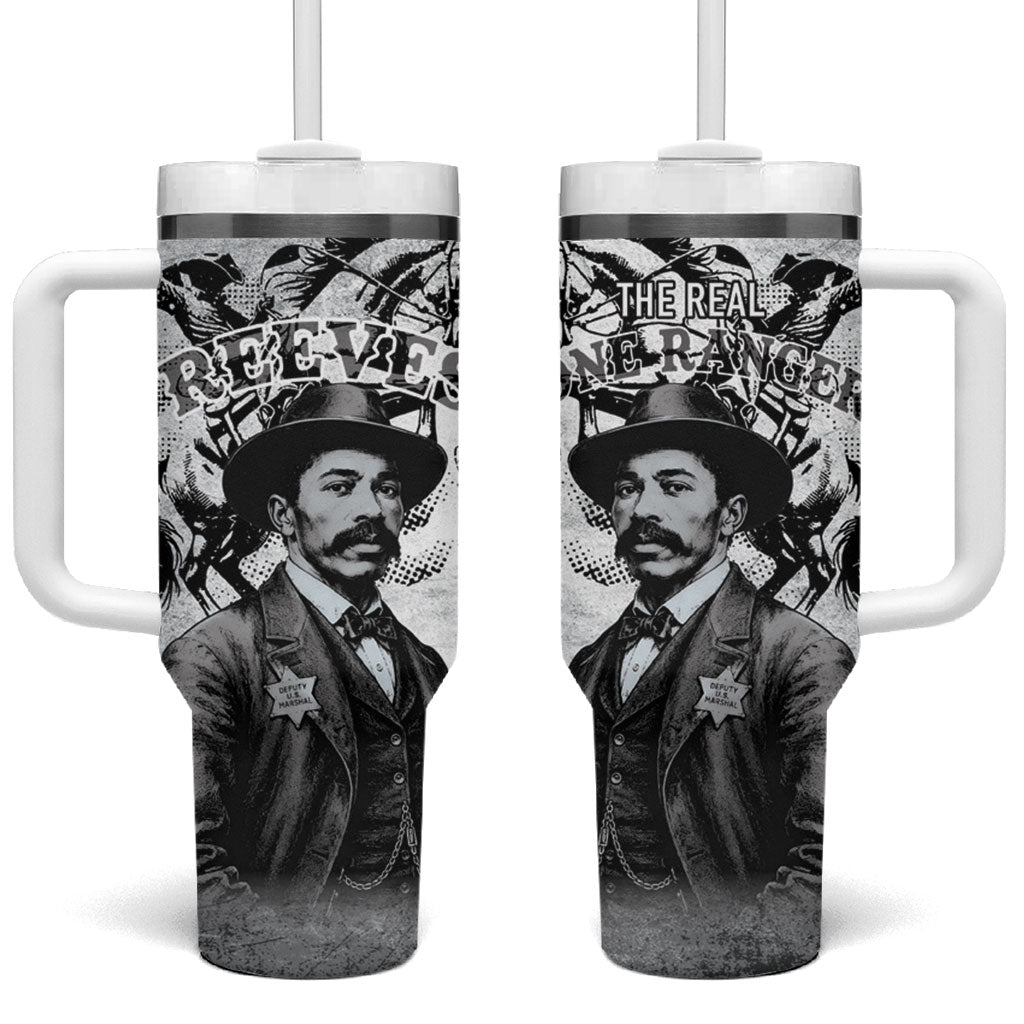 Black Cowboys - The Real Lone Ranger Reeves Tumbler With Handle