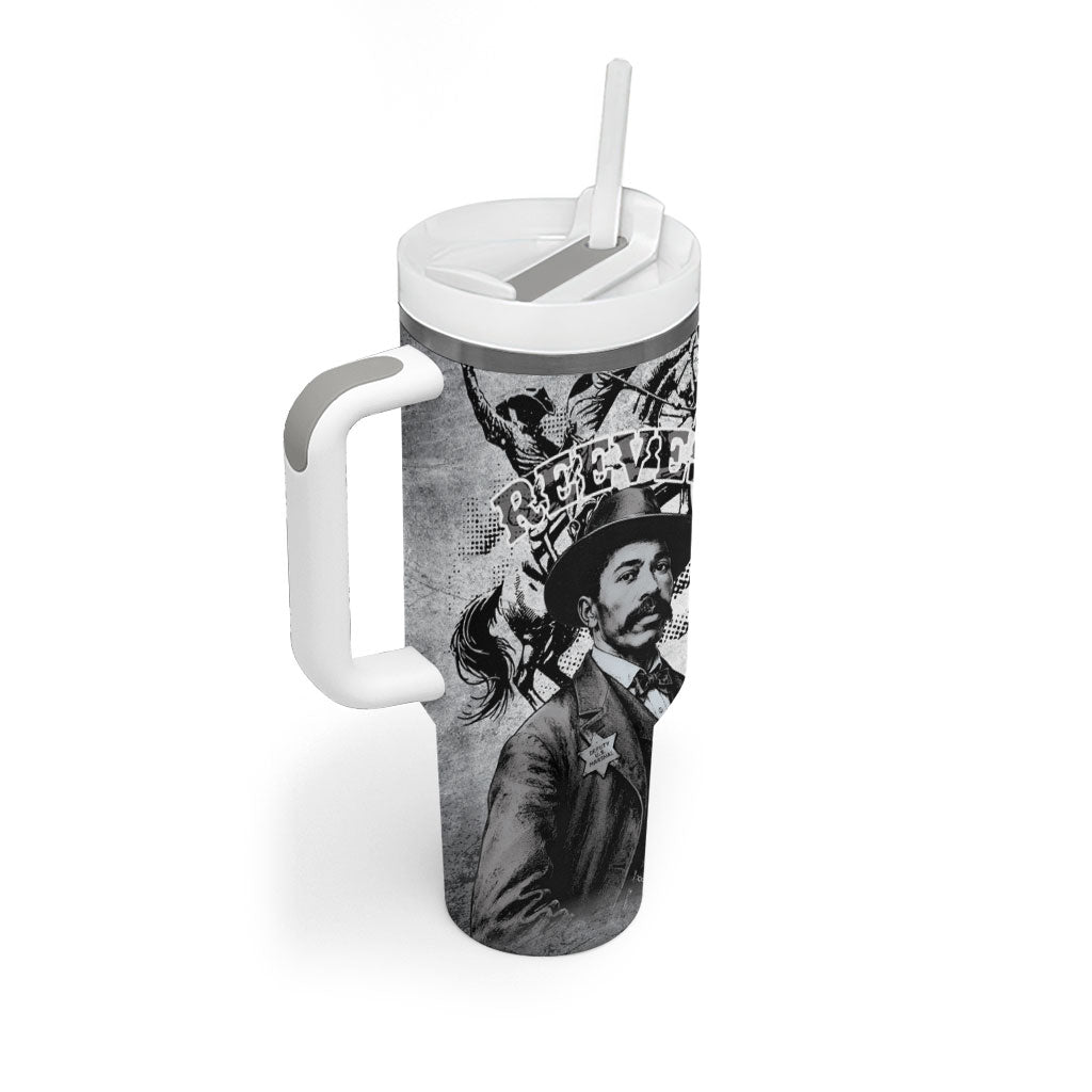 Black Cowboys - The Real Lone Ranger Reeves Tumbler With Handle