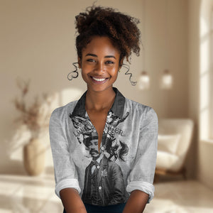 Black Cowboys - The Real Lone Ranger Reeves Women Casual Shirt