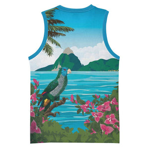 Afro-Saint Lucians Basketball Jersey Pitons Landscape LT7