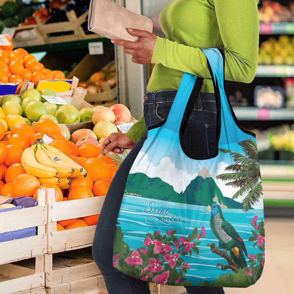 Afro-Saint Lucians Grocery Bag Pitons Landscape
