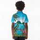 Afro-Saint Lucians Kid Polo Shirt Pitons Landscape
