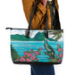 Afro-Saint Lucians Leather Tote Bag Pitons Landscape
