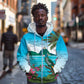Afro-Saint Lucians Zip Hoodie Pitons Landscape
