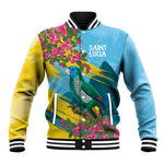 Saint Lucia Afro Baseball Jacket Tropical Vibes
