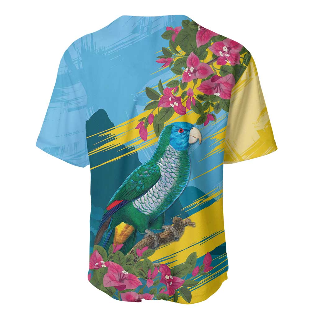 Saint Lucia Afro Baseball Jersey Tropical Vibes