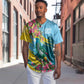 Saint Lucia Afro Baseball Jersey Tropical Vibes