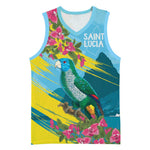Saint Lucia Afro Basketball Jersey Tropical Vibes LT7