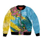 Saint Lucia Afro Bomber Jacket Tropical Vibes
