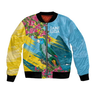 Saint Lucia Afro Bomber Jacket Tropical Vibes