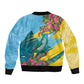 Saint Lucia Afro Bomber Jacket Tropical Vibes