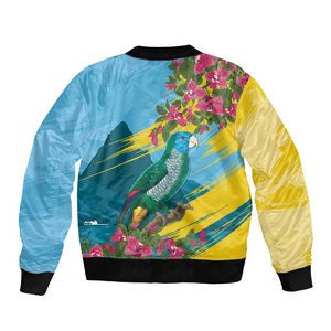 Saint Lucia Afro Bomber Jacket Tropical Vibes