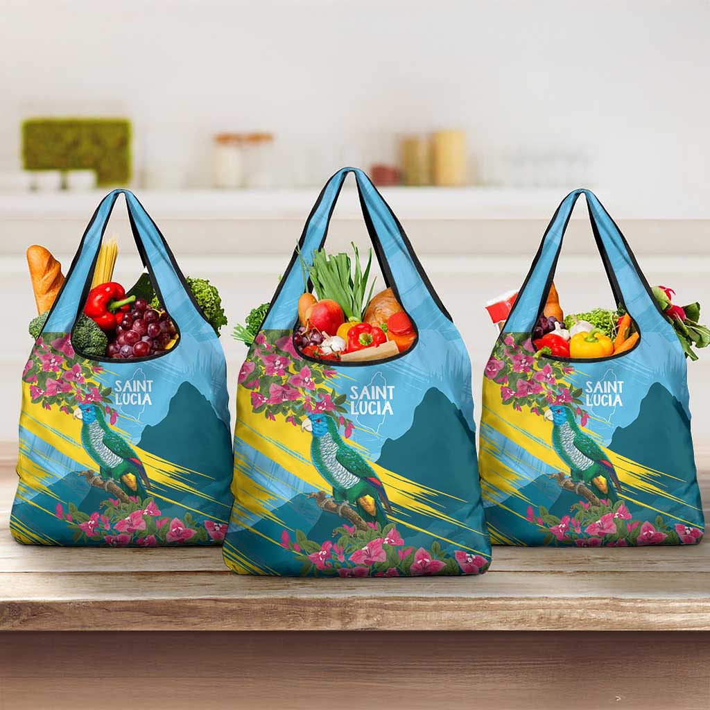 Saint Lucia Afro Grocery Bag Tropical Vibes