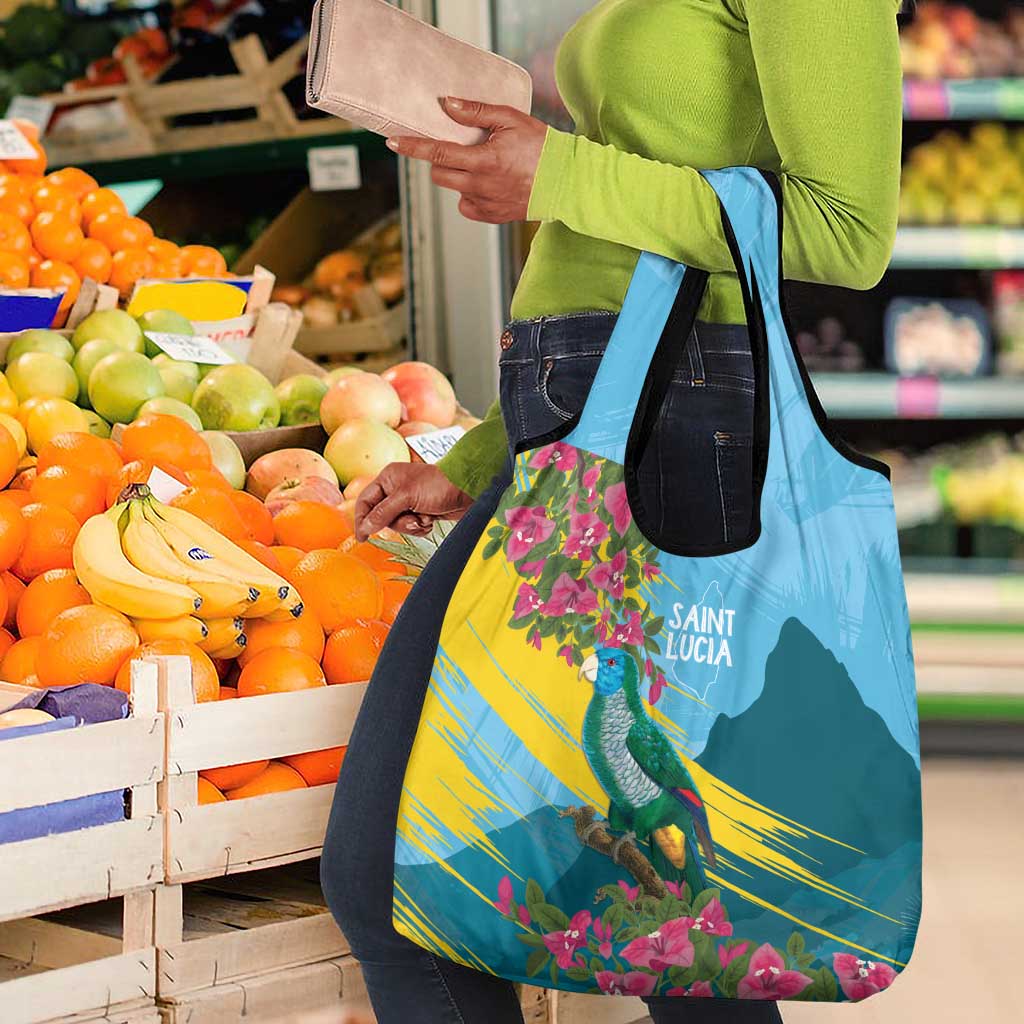 Saint Lucia Afro Grocery Bag Tropical Vibes