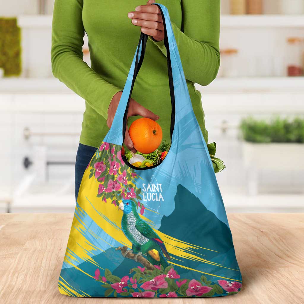 Saint Lucia Afro Grocery Bag Tropical Vibes