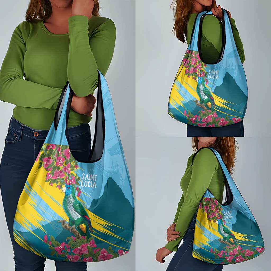 Saint Lucia Afro Grocery Bag Tropical Vibes
