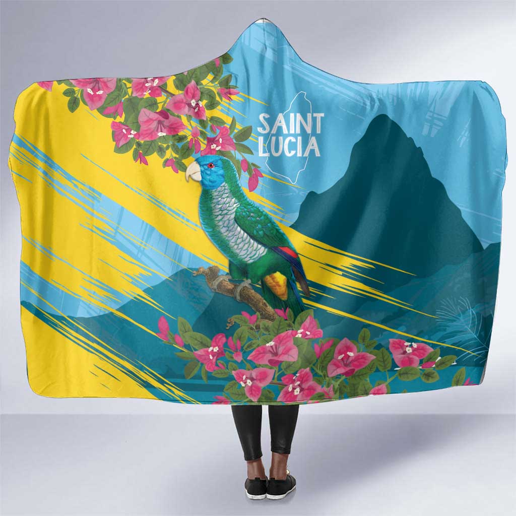 Saint Lucia Afro Hooded Blanket Tropical Vibes