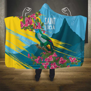 Saint Lucia Afro Hooded Blanket Tropical Vibes