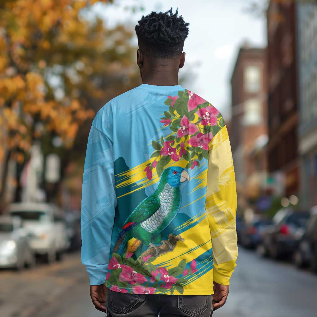 Saint Lucia Afro Long Sleeve Shirt Tropical Vibes