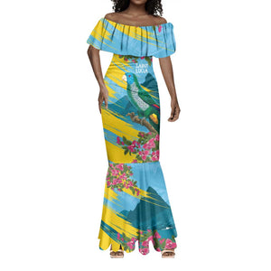 Saint Lucia Afro Mermaid Dress Tropical Vibes