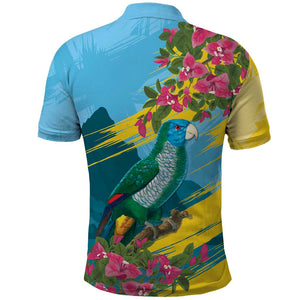 Saint Lucia Afro Polo Shirt Tropical Vibes