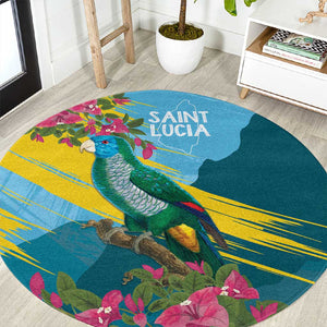 Saint Lucia Afro Round Carpet Tropical Vibes
