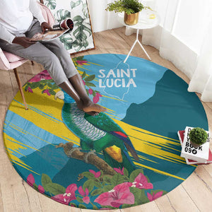 Saint Lucia Afro Round Carpet Tropical Vibes