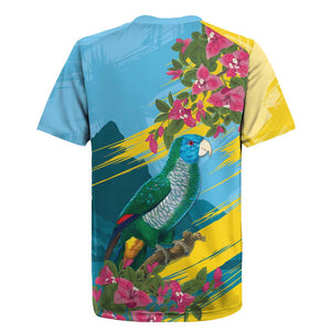 Saint Lucia Afro Rugby Jersey Tropical Vibes