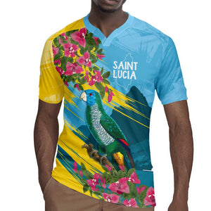 Saint Lucia Afro Rugby Jersey Tropical Vibes