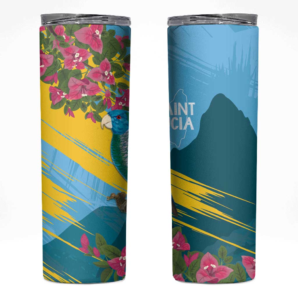 Saint Lucia Afro Skinny Tumbler Tropical Vibes