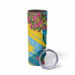 Saint Lucia Afro Skinny Tumbler Tropical Vibes