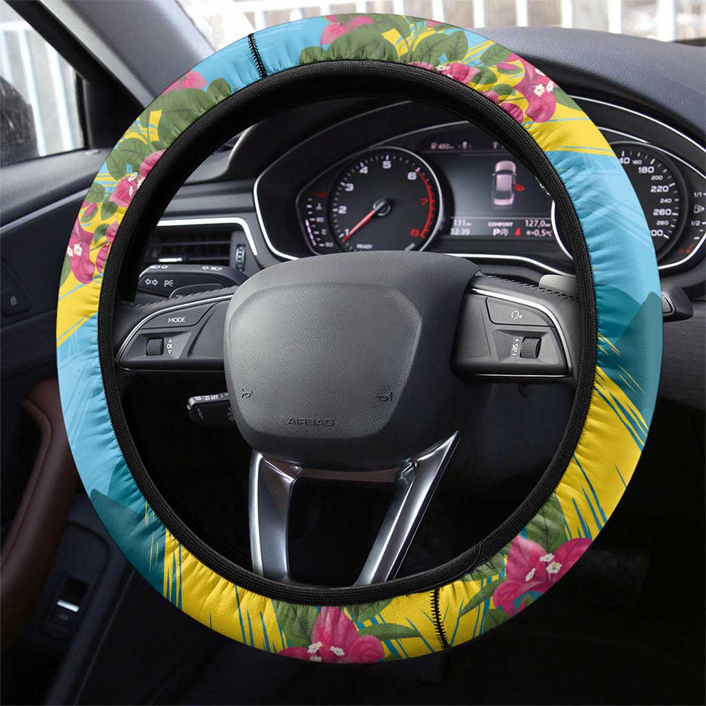 Saint Lucia Afro Steering Wheel Cover Tropical Vibes