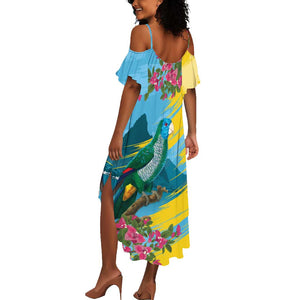 Saint Lucia Afro Summer Maxi Dress Tropical Vibes