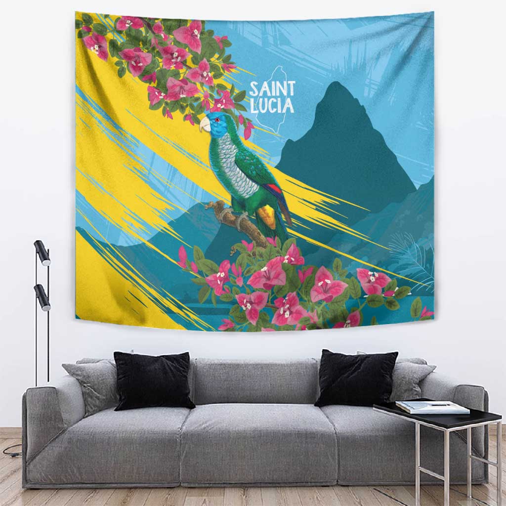 Saint Lucia Afro Tapestry Tropical Vibes
