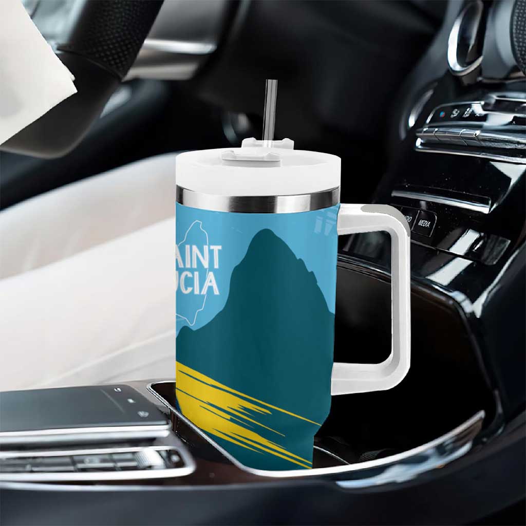 Saint Lucia Afro Tumbler With Handle Tropical Vibes