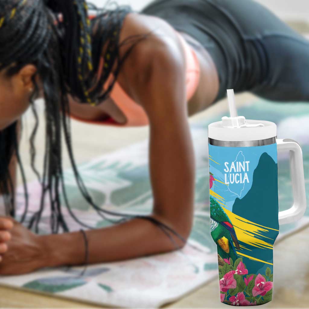 Saint Lucia Afro Tumbler With Handle Tropical Vibes