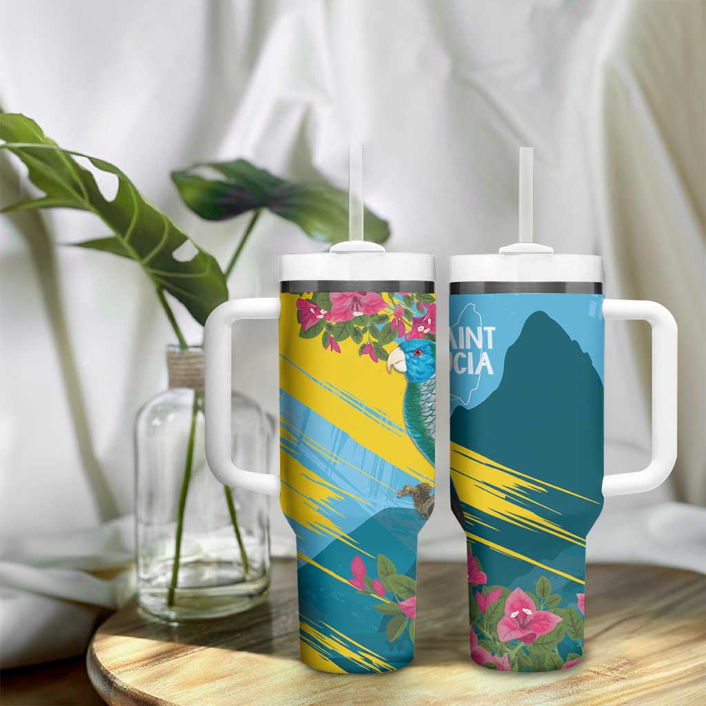 Saint Lucia Afro Tumbler With Handle Tropical Vibes