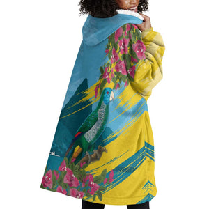 Saint Lucia Afro Wearable Blanket Hoodie Tropical Vibes