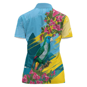 Saint Lucia Afro Women Polo Shirt Tropical Vibes