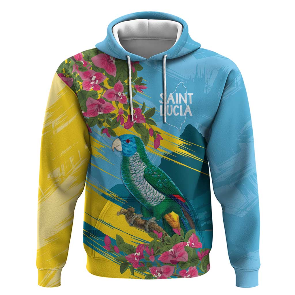 Saint Lucia Afro Zip Hoodie Tropical Vibes